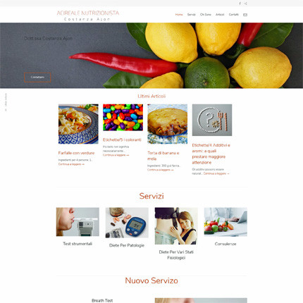 Realizzazione Sito Blog Acireale Rutrizionista